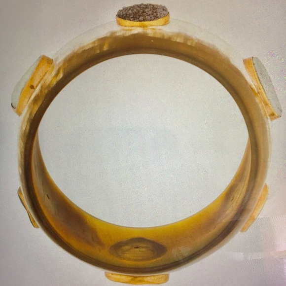 Sold ASHLEY PITTMAN Horn & Druzy Jua Bangle - Picture 3 of 5